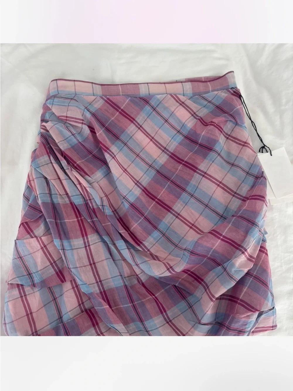 Isabel Marant Étoile Jupe Birdy pink plaid skirt